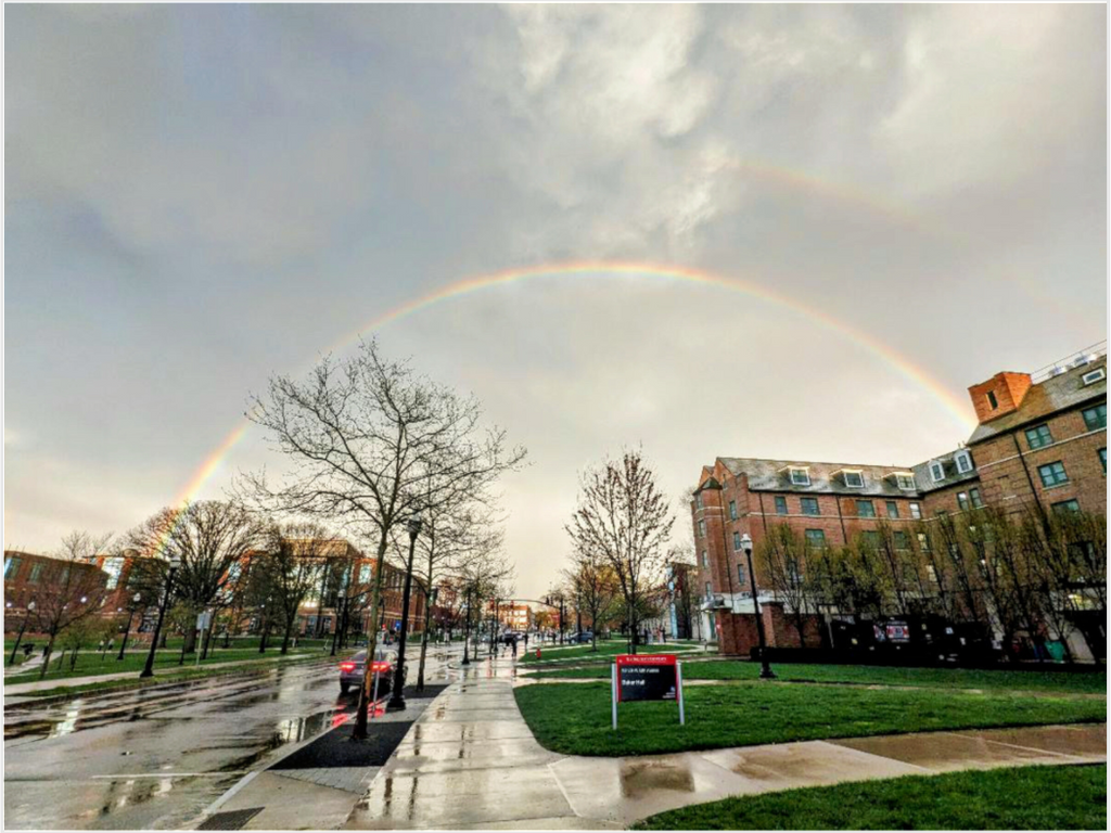 Main image Double Rainbow over OSU on Acrylic Glass