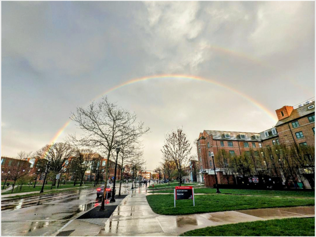 Main image Double Rainbow over OSU on Acrylic Glass