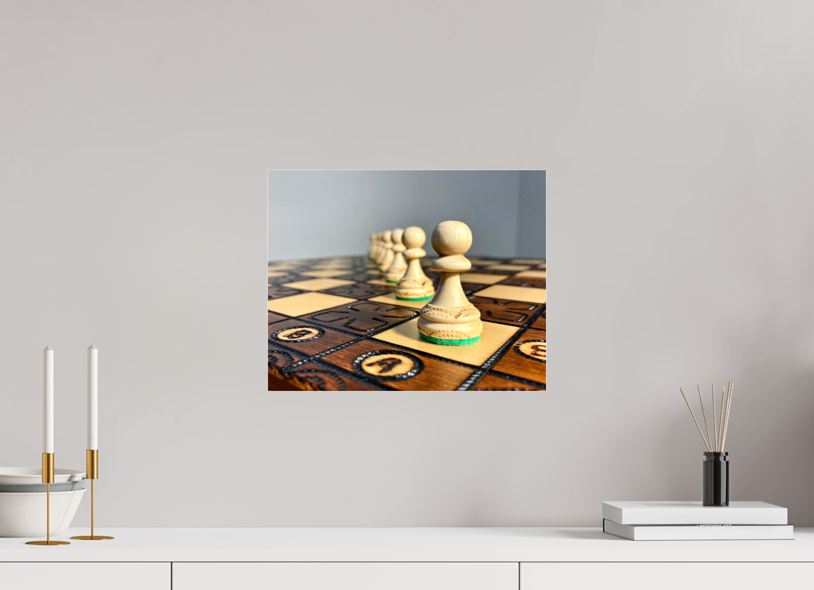 15.1 x 12″, Standard Chess Board on Acrylic Glass