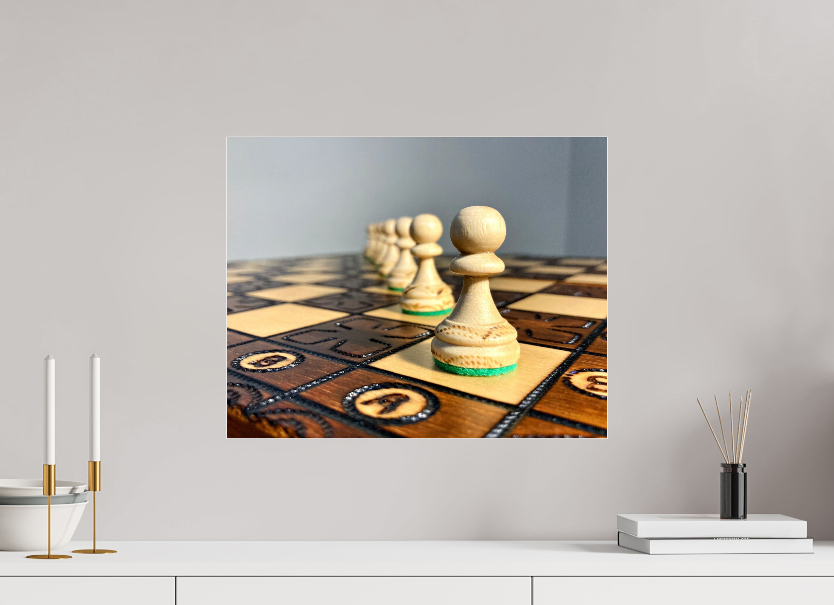 20.2 x 16″, Standard Chess Board on Acrylic Glass